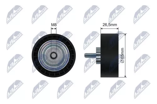 NTY NTY RNK-ME-062 Tensioner Pulley, V-ribbed belt 