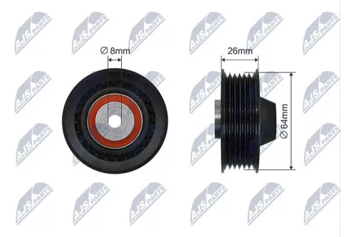 Tensioner Pulley, V-ribbed belt