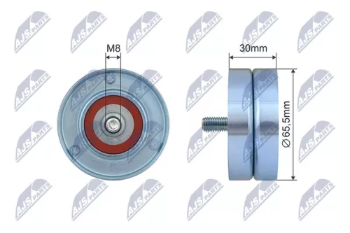 NTY NTY RNK-ME-068 Tensioner Pulley, V-ribbed belt 