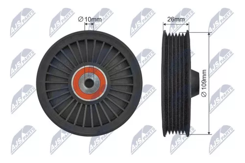 NTY NTY RNK-ME-070 Tensioner Pulley, V-ribbed belt 