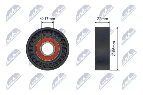 NTY NTY RNK-ME-072 Deflection/Guide Pulley, V-ribbed belt 