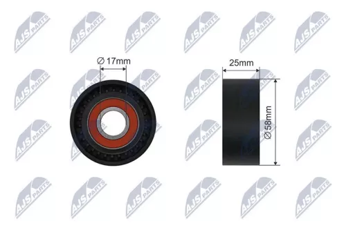 Tensioner Pulley, V-ribbed belt