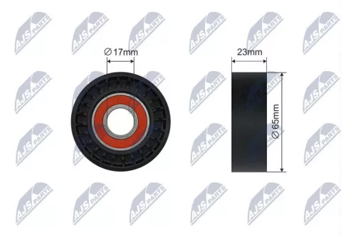 NTY NTY RNK-ME-077 Tensioner Pulley, V-ribbed belt 