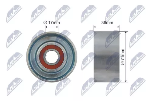 NTY NTY RNK-MZ-002 Belt Tensioner, V-ribbed belt 