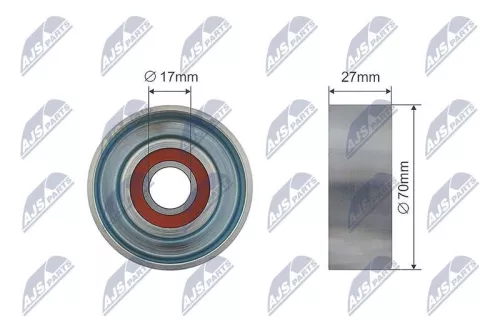 NTY NTY RNK-NS-037 Tensioner Pulley, V-ribbed belt 