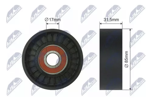 NTY NTY RNK-NS-039 Tensioner Pulley, V-ribbed belt 