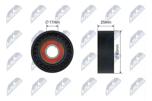 Tensioner Pulley, V-ribbed belt