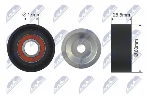 Tensioner Pulley, V-ribbed belt