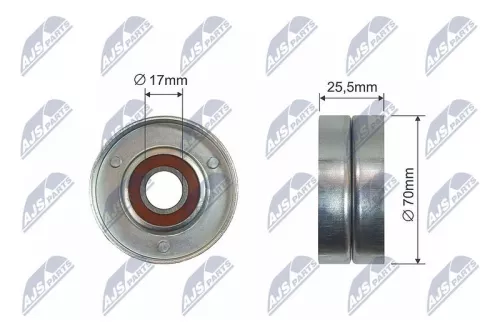Tensioner Pulley, V-ribbed belt