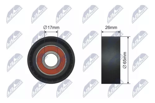 Deflection/Guide Pulley, V-ribbed belt