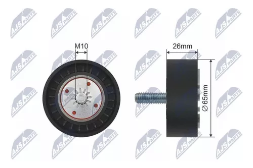 NTY NTY RNK-PL-028 Deflection/Guide Pulley, V-ribbed belt 