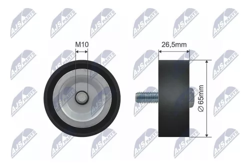 NTY NTY RNK-PL-029 Deflection/Guide Pulley, V-ribbed belt 