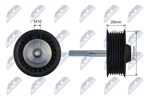 NTY NTY RNK-PS-002 Tensioner Pulley, V-ribbed belt 