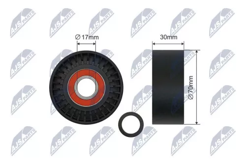 Tensioner Pulley, V-ribbed belt