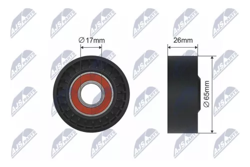 NTY NTY RNK-RE-001 Tensioner Pulley, V-ribbed belt 