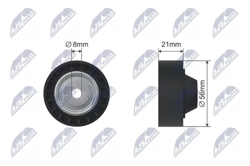 Deflection/Guide Pulley, V-ribbed belt