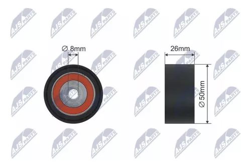 Deflection/Guide Pulley, V-ribbed belt
