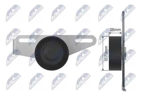 NTY NTY RNK-RE-021 Tensioner Pulley, V-ribbed belt 