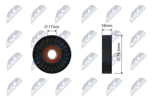 NTY NTY RNK-RE-027 Tensioner Pulley, V-ribbed belt 