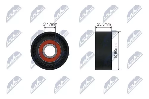 Tensioner Pulley, V-ribbed belt