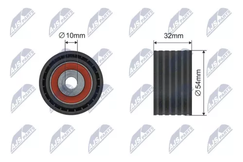 NTY NTY RNK-RE-044 Deflection Pulley/Guide Pulley, timing belt 