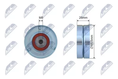 NTY NTY RNK-RE-045 Tensioner Pulley, V-ribbed belt 