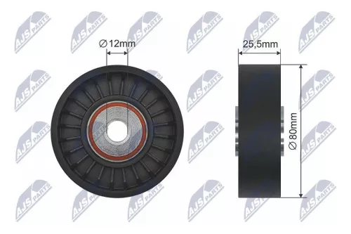 Deflection/Guide Pulley, V-ribbed belt