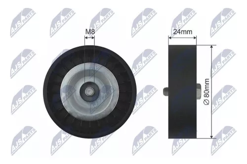Deflection/Guide Pulley, V-ribbed belt