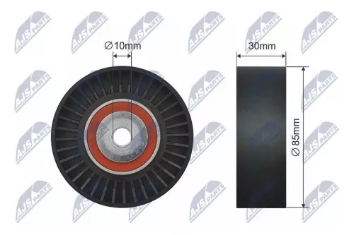 Deflection/Guide Pulley, V-ribbed belt