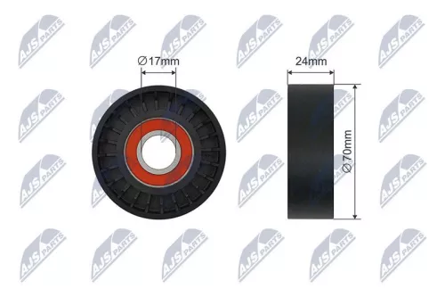 Tensioner Pulley, V-ribbed belt