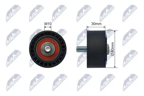 NTY NTY RNK-SU-013 Tensioner Pulley, V-ribbed belt 