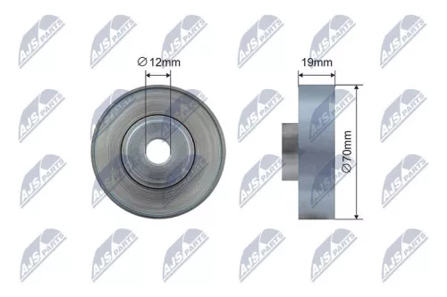 NTY NTY RNK-SU-017 Tensioner Pulley, V-ribbed belt 