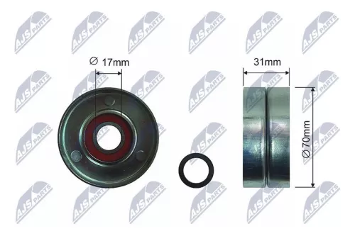 Tensioner Pulley, V-ribbed belt