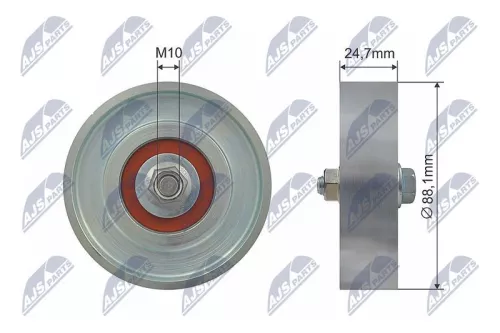NTY NTY RNK-TY-006 Deflection/Guide Pulley, V-ribbed belt 