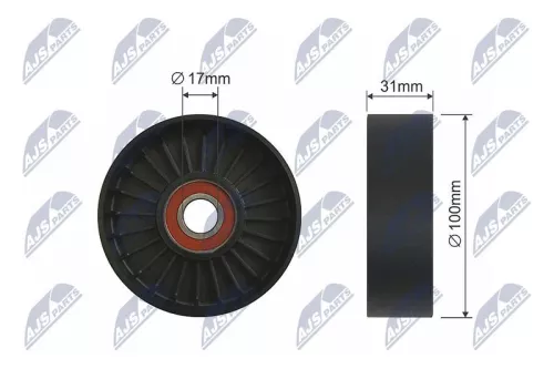NTY NTY RNK-TY-030 Tensioner Pulley, V-ribbed belt 