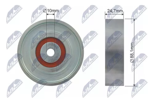 Deflection/Guide Pulley, V-ribbed belt