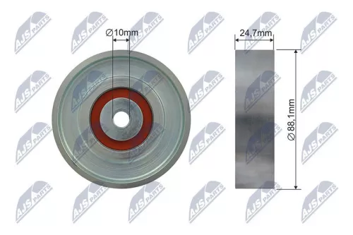 NTY NTY RNK-TY-040 Tensioner Pulley, V-ribbed belt 