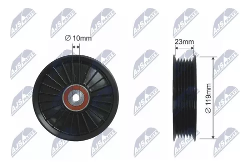 Deflection/Guide Pulley, V-ribbed belt