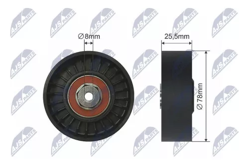 Deflection/Guide Pulley, V-ribbed belt