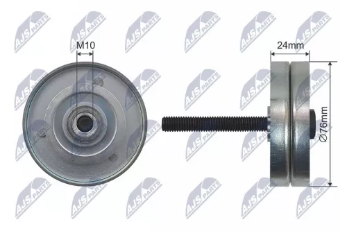 Deflection/Guide Pulley, V-ribbed belt