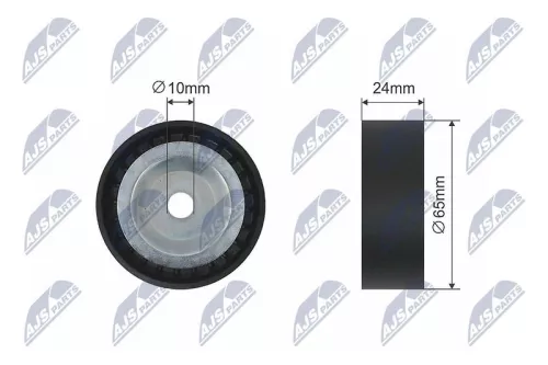 NTY NTY RNK-VW-013 Tensioner Pulley, V-ribbed belt 