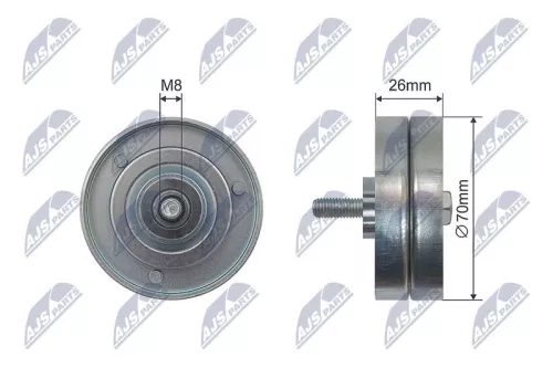 Deflection/Guide Pulley, V-ribbed belt