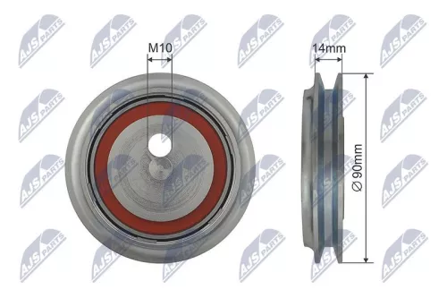 NTY NTY RNK-VW-027 Tensioner Pulley, V-ribbed belt 