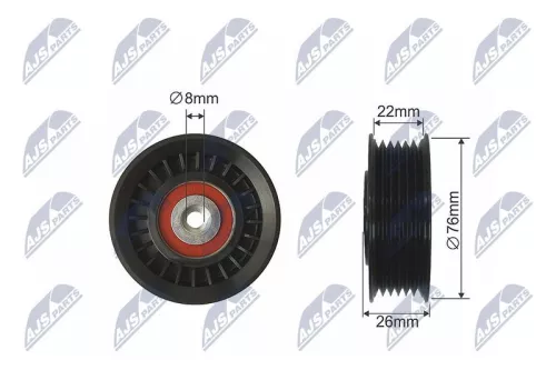 Tensioner Pulley, V-ribbed belt