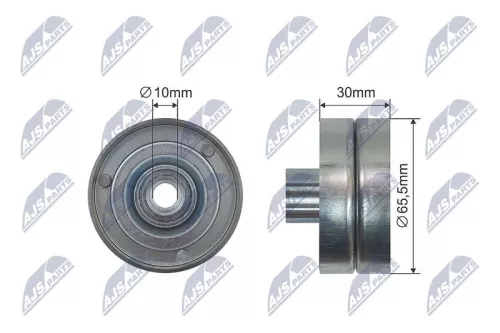 Deflection/Guide Pulley, V-ribbed belt