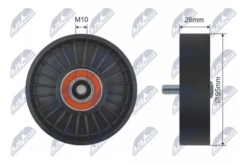 Deflection/Guide Pulley, V-ribbed belt