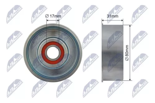 NTY NTY RRK-NS-003 Tensioner Pulley, V-ribbed belt 