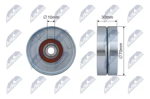 Deflection/Guide Pulley, V-ribbed belt