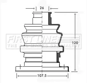 FIRST LINE FIRST LINE FCB2311  FIRST LINE Drive Shaft Cv Boot Kit 