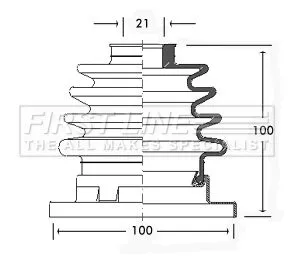 FIRST LINE FIRST LINE FCB2312  FIRST LINE Drive Shaft Cv Boot Kit 
